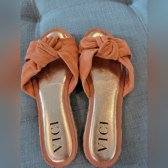 Vici Shoes - Brand new Vici peach suede sandals 6.5